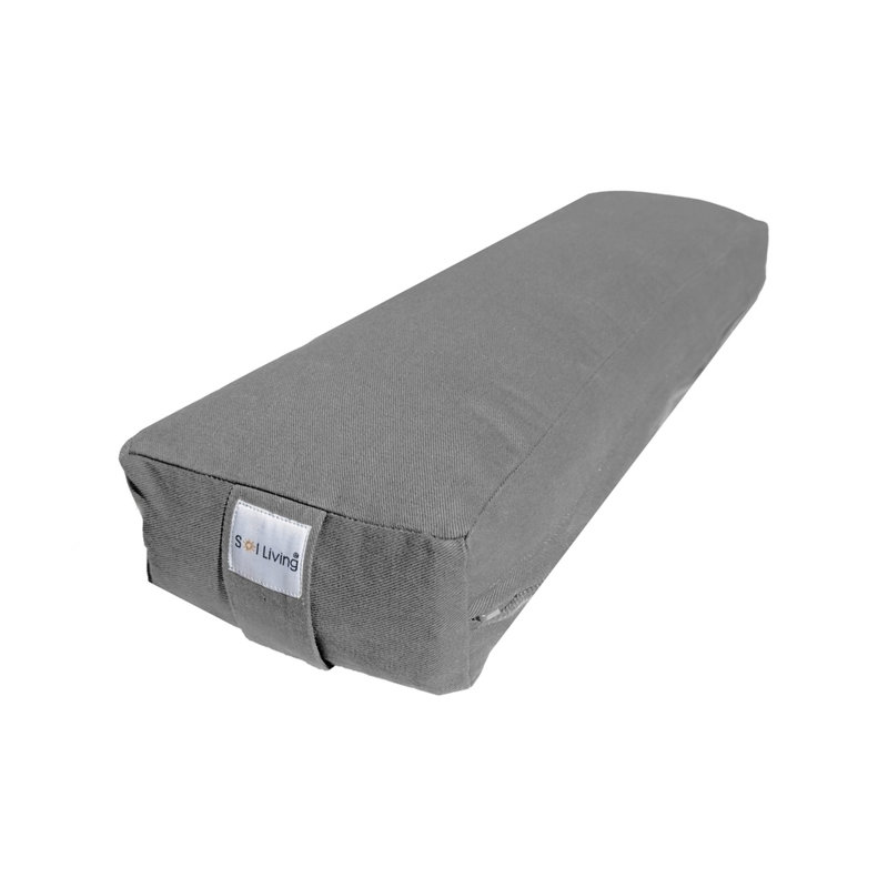 Coussin rectangulaire de méditation et de yoga Pranayama, gris