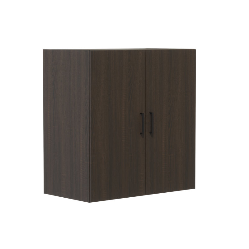 Mirella Wood Door Storage Cabinet, Southern Tobacco