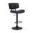 Primeau Swivel Adjustable Height Bar Stool with Pedestal Base in Faux Leather, Wood and Metal-356811790-332497508