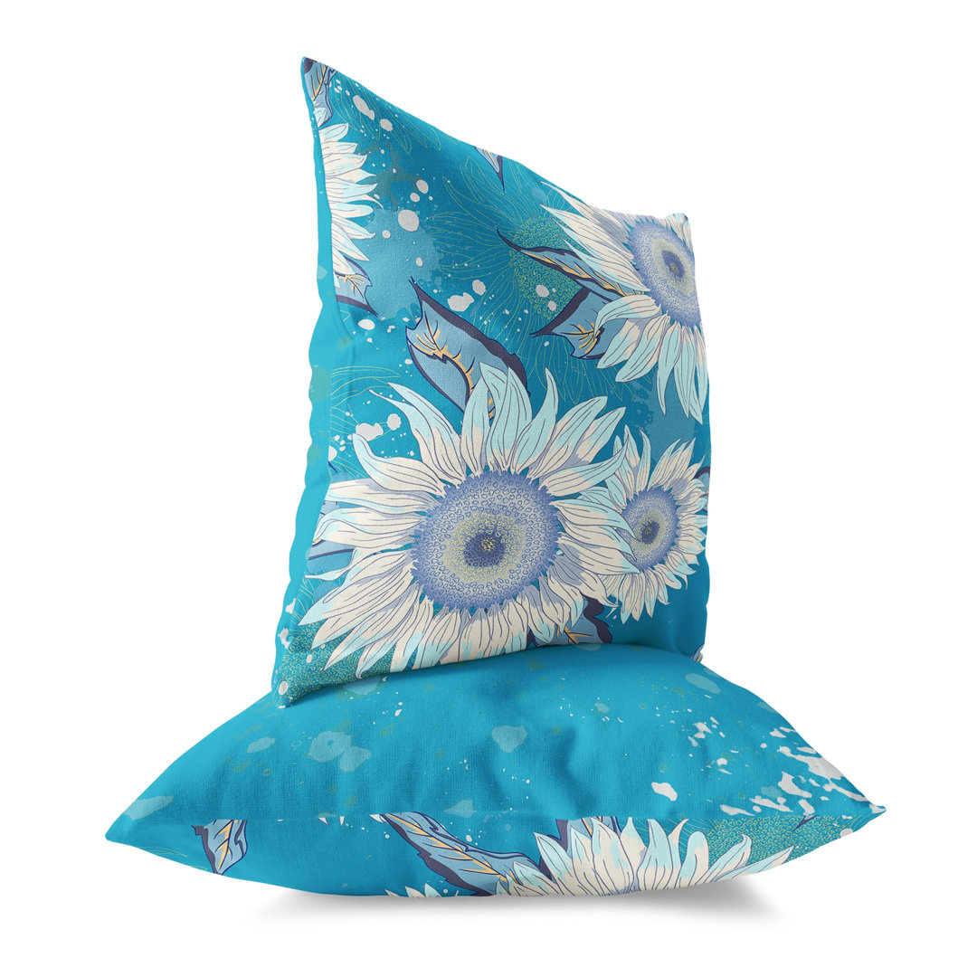 Anie Indoor / Outdoor Floral Square Cushion mit Füllung