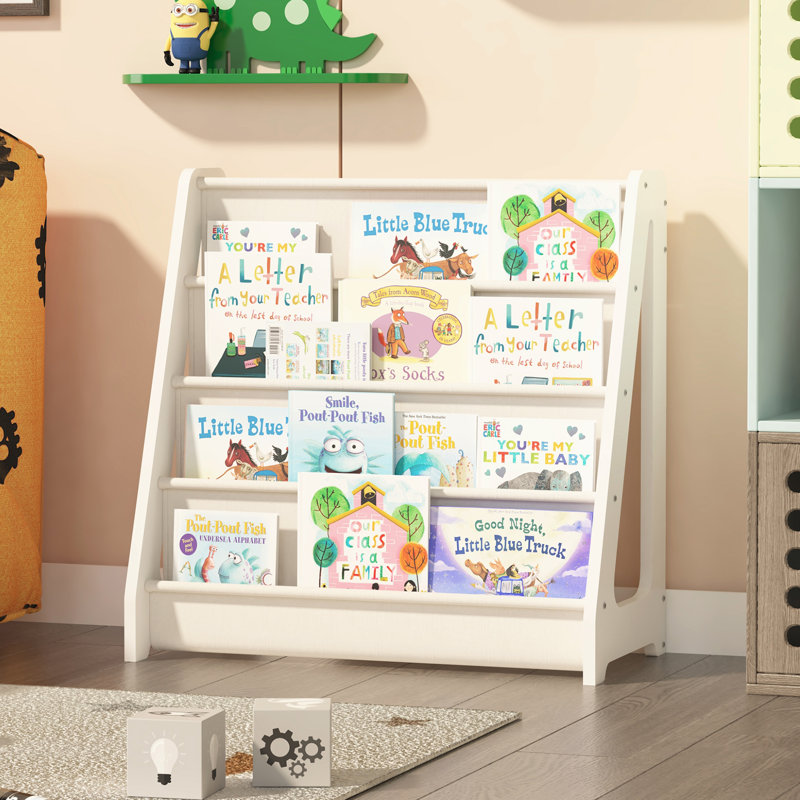 Pridgen 58.4cm H x 58.4cm W Standard Bookcase, (4 shelves) 58.4cm H x 58.4cm W x 29.9cm D, White