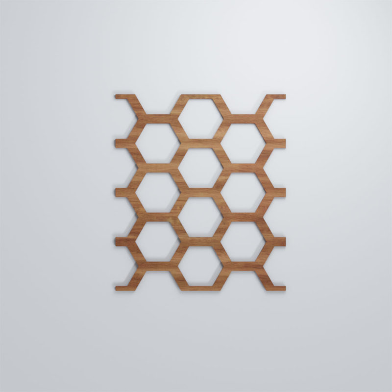 Panneaux muraux Westmore, Noyer, H 15 3/8 po x l 10 1/4 po x P 1/4 po