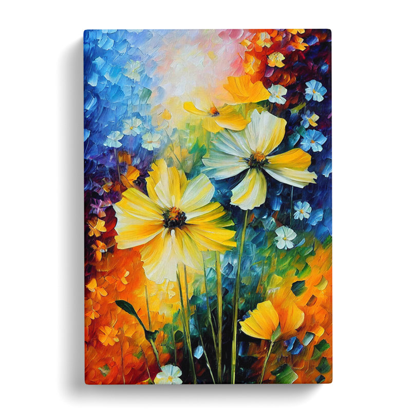 CAN-V0523-2879X Wildflowers Painted Vol.2 - Wrapped Canvas Print, 50cm H x 35cm W