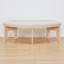 Modern Zanera 5-Piece Dining Table Set, 44" Round Dining Table with Curved Bench & Side Chairs,kitchen table set,dining table set,dining room set-789393346