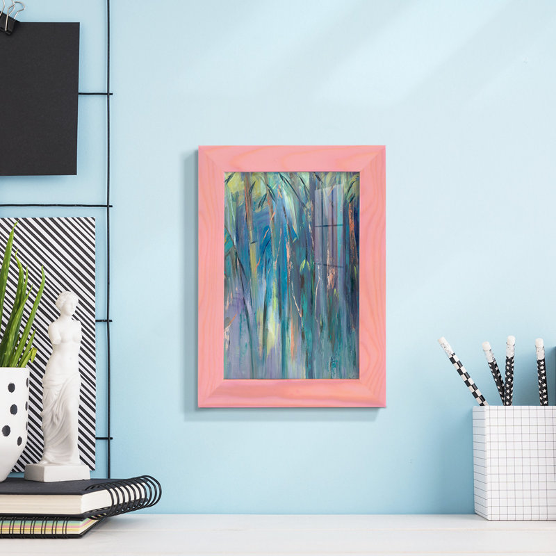 «Pastel Jungle Spectrum II», reproduction de cadre photo simple, H 6 po x l 4 po x P 1 po, Rose