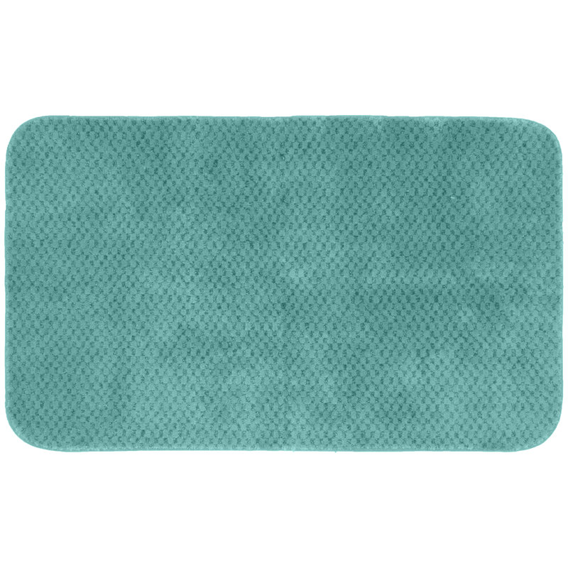 Tapis pour salle de bain en nylon avec envers antidérapant Juliahna, Écume de mer, 30 po x 50 po