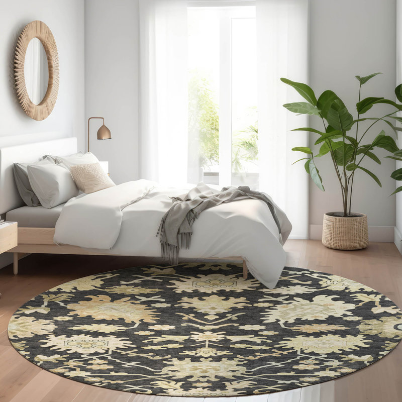 Tapis noir intérieur / extérieur Louis , 3 pi x 5 pi