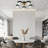 5-Light Black Gold Semi Flush Mount