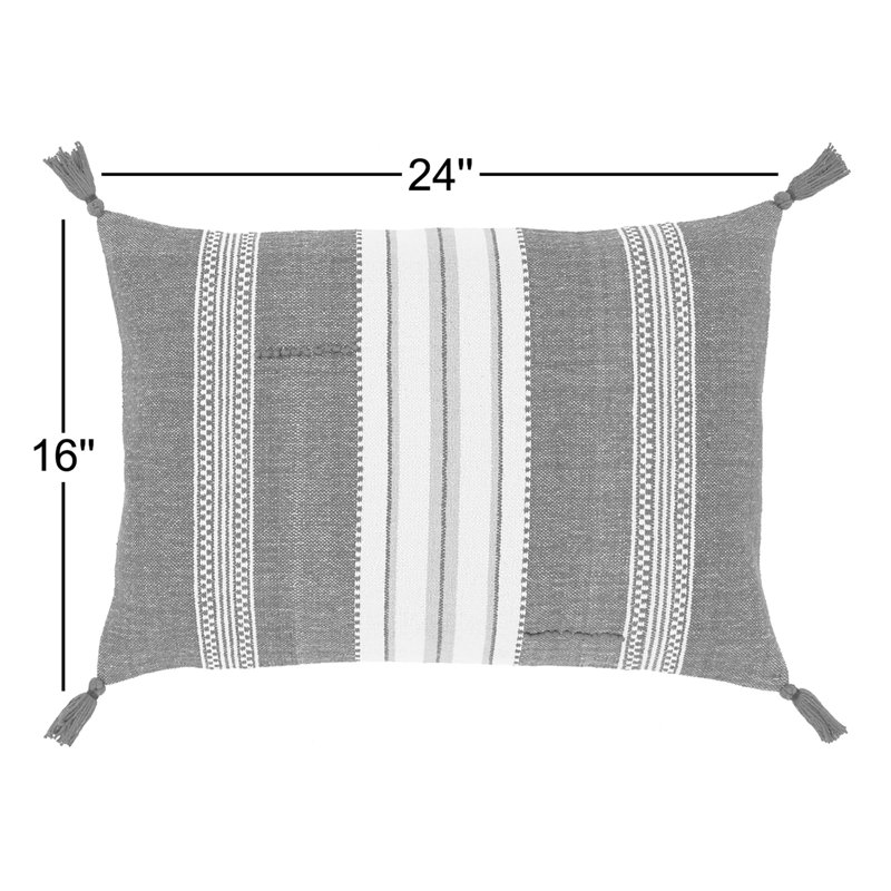 Gordon Tassels Throw Pillow, Polyester/Polyfill