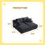 Double fauteuil inclinable compressible avec porte-gobelet