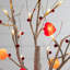 5 pi. Arbre de Noël artificiel pré-éclairé avec 72 lumières DEL en forme de cœur et baies rouges-799071872