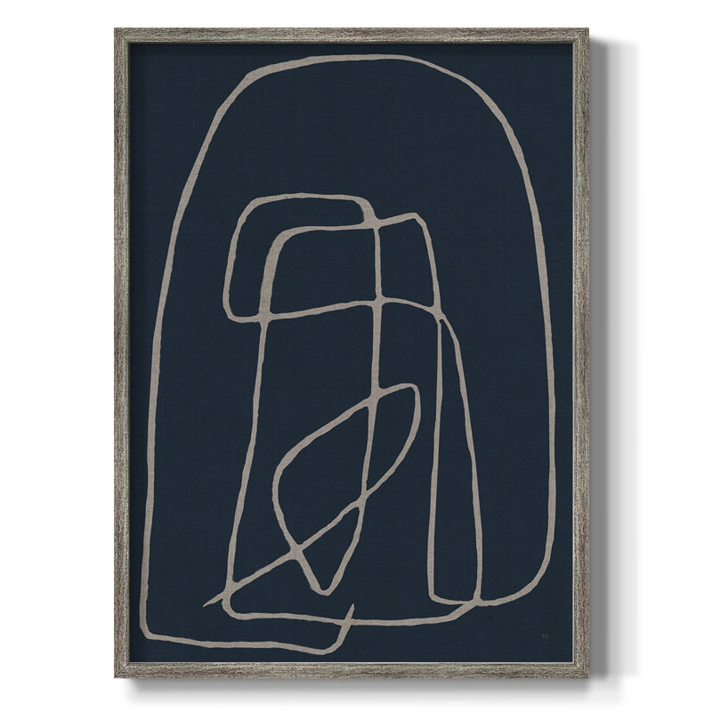 Shapes and Night Sky I, reproduction encadrée - bois massif, H 15 po x l 12 po