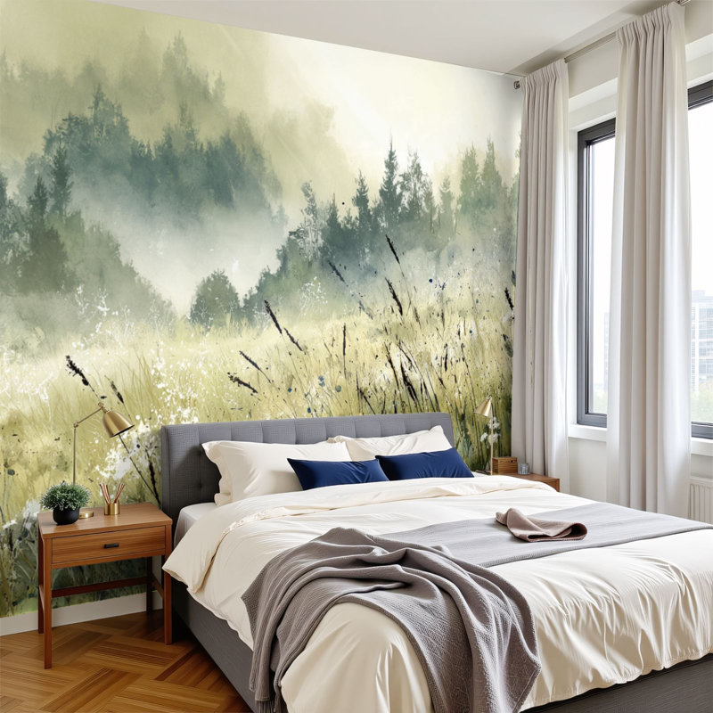 Papier peint auto-adhésif Misty Meadow Delicate Blossoms, 144" L x 100" W