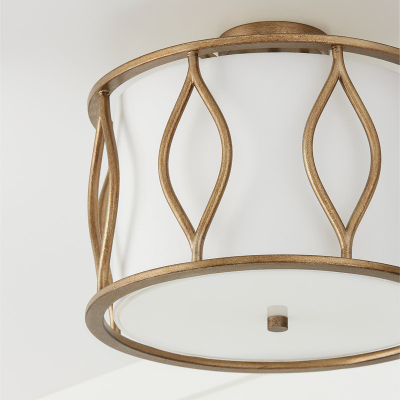 Cohen 3 - Light Gold Drum Pendant