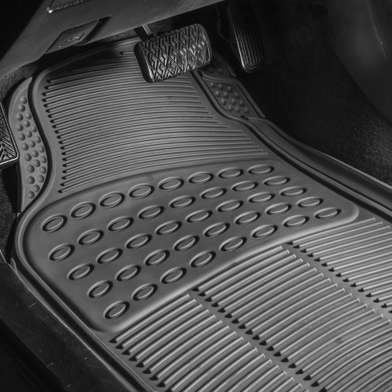 Anella ClimaProof Trimmable Non-Slip Vinyl Floor Mats Full Set, Gray