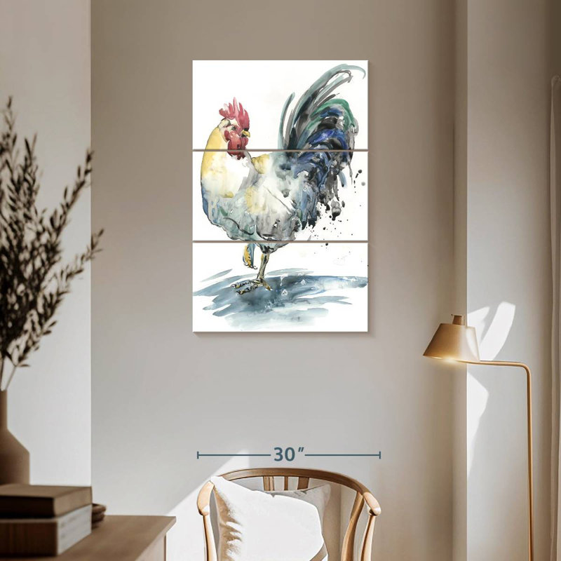 Brampt Rooster Splash I, H 57 po x l 36 po