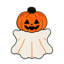 Couverture décorative d'Halloween en forme de citrouille et de fantôme - Motif original et irrégulier, doux et confortable, idéal pour canapé, lit ou décoration d'Halloween.