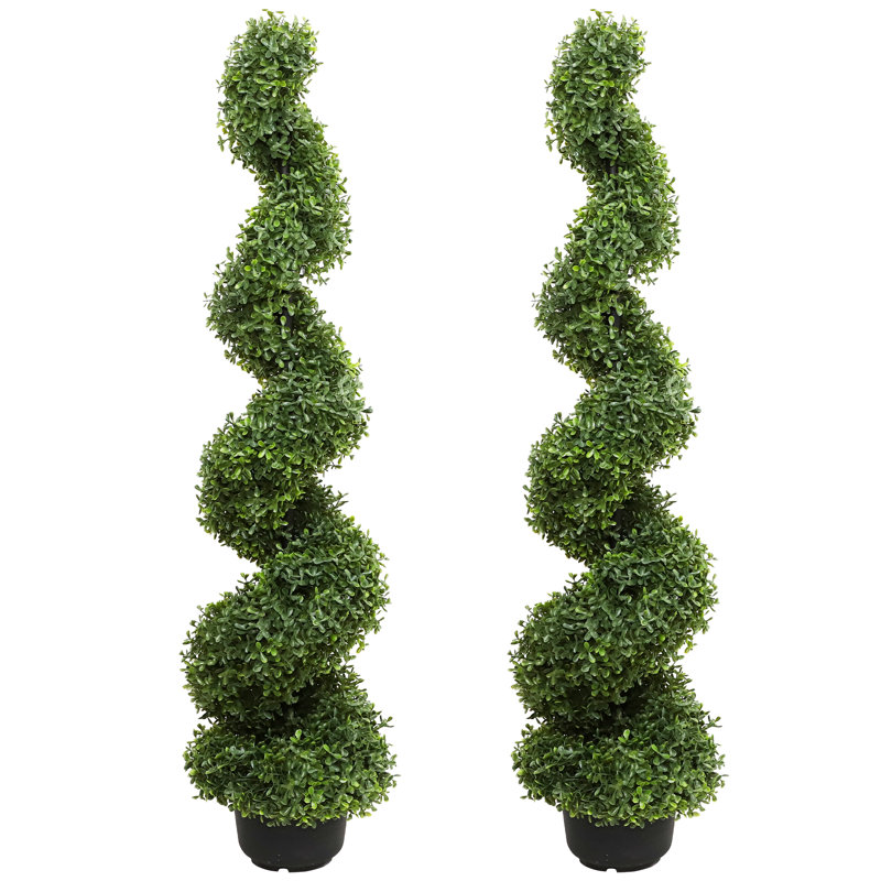Topiaire artificiel en pot 43 po en pot en plastique (ensemble de 2)