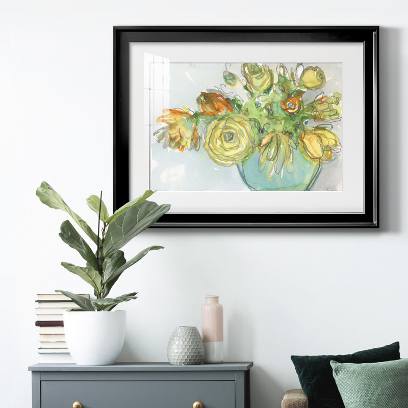 Toile encadrée de qualité supérieure Spring Spring, Cadre noir, H 18,5 po x l 24,5 po x P 1 po, Blanc