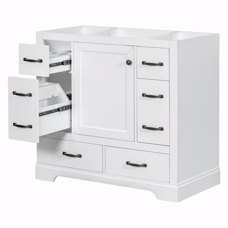 Shaneta 35.5'' Single Bathroom Vanity Base Only, White