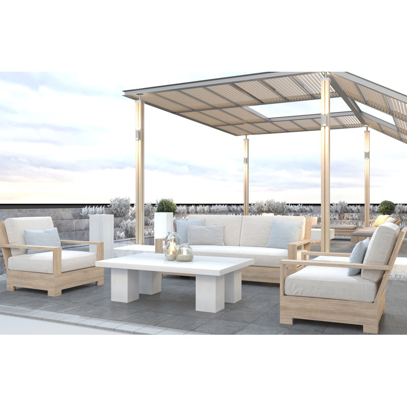 Maximus Coffee Table, Ivory, 16" H x 53" L x 35" W