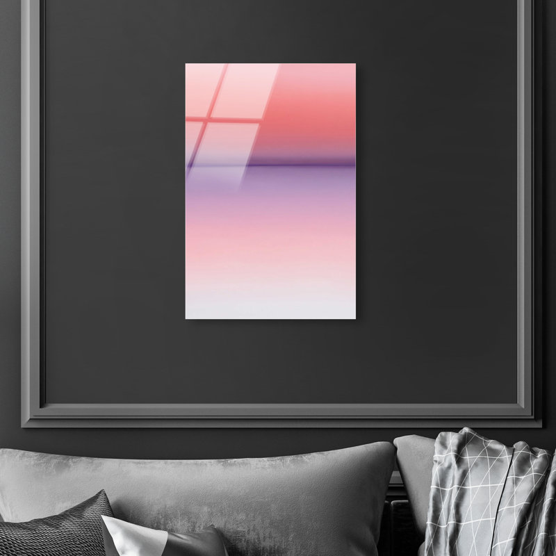 Peach Coastline II Print by Oliver Gal, 15"H x 10"W, High-Gloss Acrylic Print