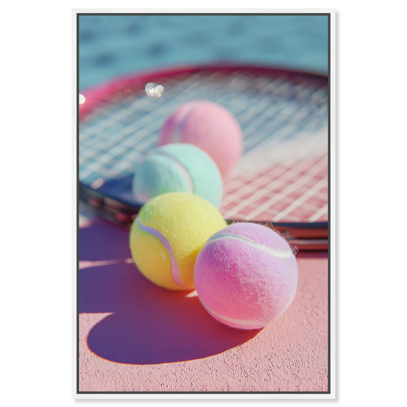Candy Court Print by Oliver Gal, 46"H x 31"W, White Floater Frame
