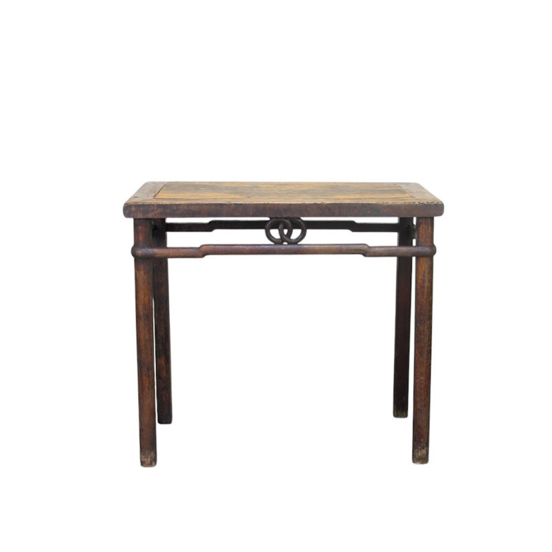 Antique Chinese Double-Ring Motif Side Table