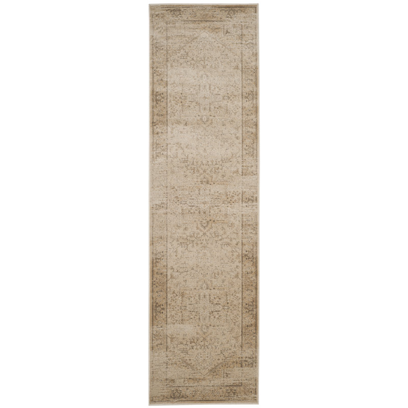 Tapis beige Evanoff, Tapis de couloir 2 pi 2 po x 8 pi