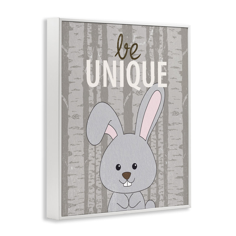 «Be Unique Woodland Bunny», estampe numérique, conception de Kim Allen, H 20 po x l 16 po