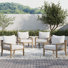 Chaise de patio avec coussins Rooney