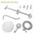 Shower Set - 10 Inch Brushed Round Top Spray Shower And Hand Shower, Round Shower Set With Dual Shower Heads