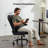 Ergonomic Computer Desk Chair With Adjustable Flip-up Arms, Lumbar Support Swivel Task Chair With Rocking Function-1137496206