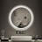 Gaulrapp Frameless Rounded Anti Fog LED Lighted Dimmable Wall Mounted Bathroom Vanity Mirror-2104313875