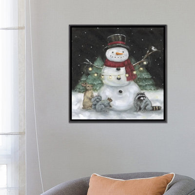 Frosty Friends - reproduction d'art murale - toile encadrée