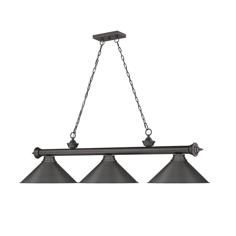 Billard 3 lumières Annaleisa, Bronze