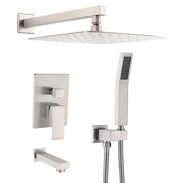 High Pressure 10-inch Shower Faucet with Rough-in Valve