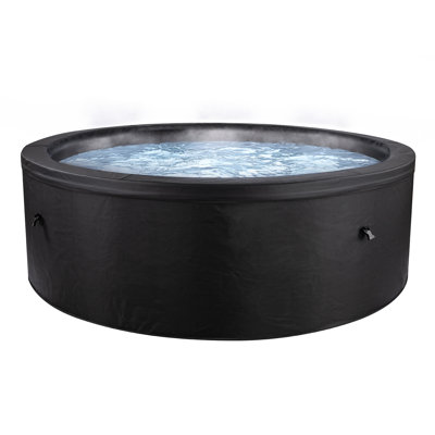 Alba 6 Person Round Foam Spa Hot Tub 110v w/ Exterior PVC-coated polyester and Eco Foam Wall 100 Aqua-Jets Plug-n-Play Ready