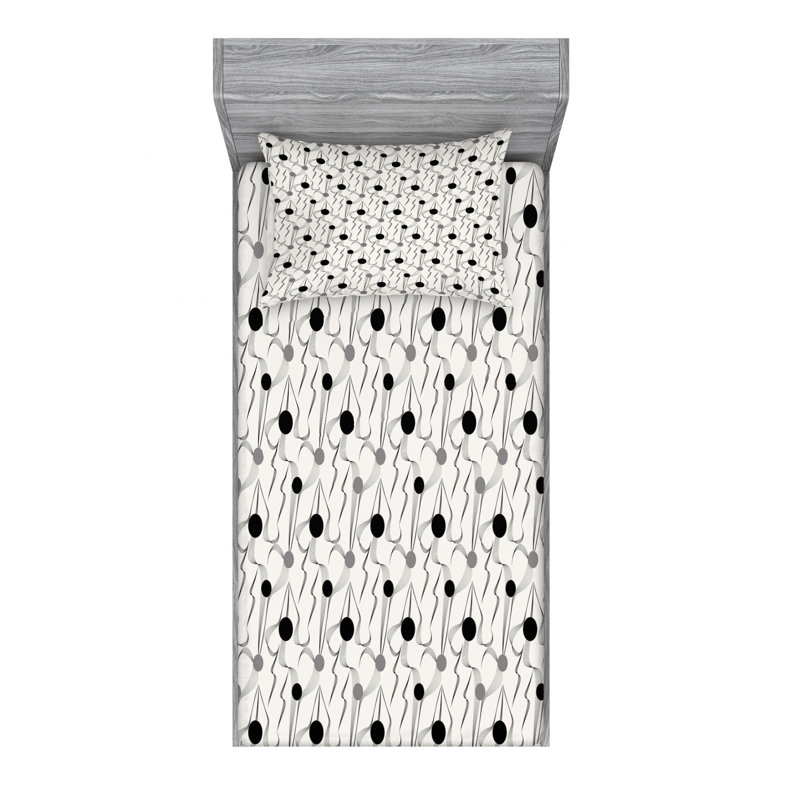 Microfiber Sheet Set, Twin Sheet Set with Fitted Sheet