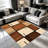 Caramel Grid carpet-easy to clean, machine-washable, soft and comfortable; suitable for door mats, kitchens, living rooms, bedrooms, corridors, and laundry areas. Easy to clean, durable carpet for home decoration.-1307988864
