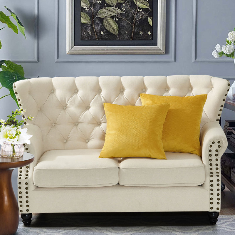 Avilla Solid Colour Reversible Pillow Cover, Jojoba Yellow, 20" x 20"