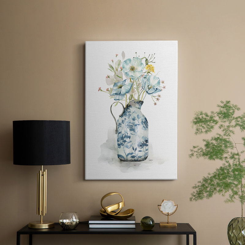 Cottage Garden Blues I -Galerie enveloppée Cavas, H 18 po x l 12 po