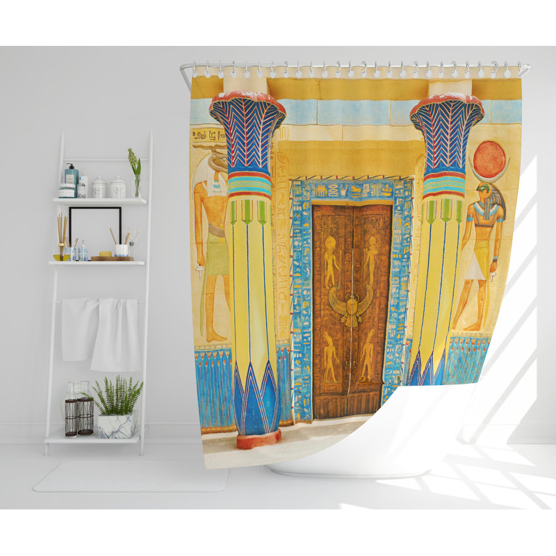 Reimund Polyester Shower Curtain, 168cm H x 168cm W