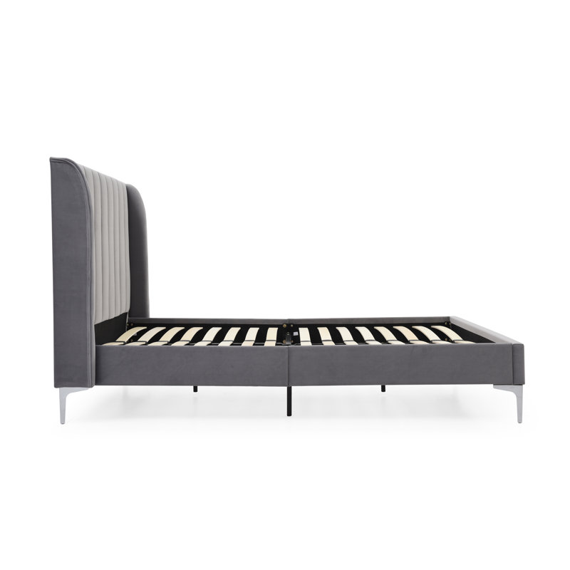 Iva Upholstered Bed, Grey, Super King (6')