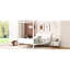Grand lit à baldaquin, blanc. Tête de lit et fonction. Support à lattes pour une utilisation durable. Design moderne. Option de rangement. Construire. L 83,9 po x l 62,7 po x H 74,8 po. Capacité de 500 lb. Lit blanc facile à assembler