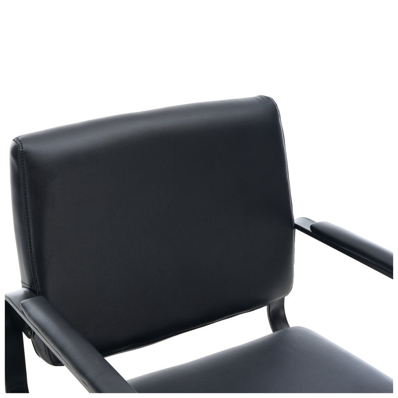 Fauteuil de coiffure pivotant à 360 degrés avec repose-pieds et coussin en PU pour salons de coiffure et barbiers