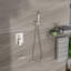 Système de douche avec bec de baignoire en cascade, système de douche carré mural de 12 pouces avec valve brute