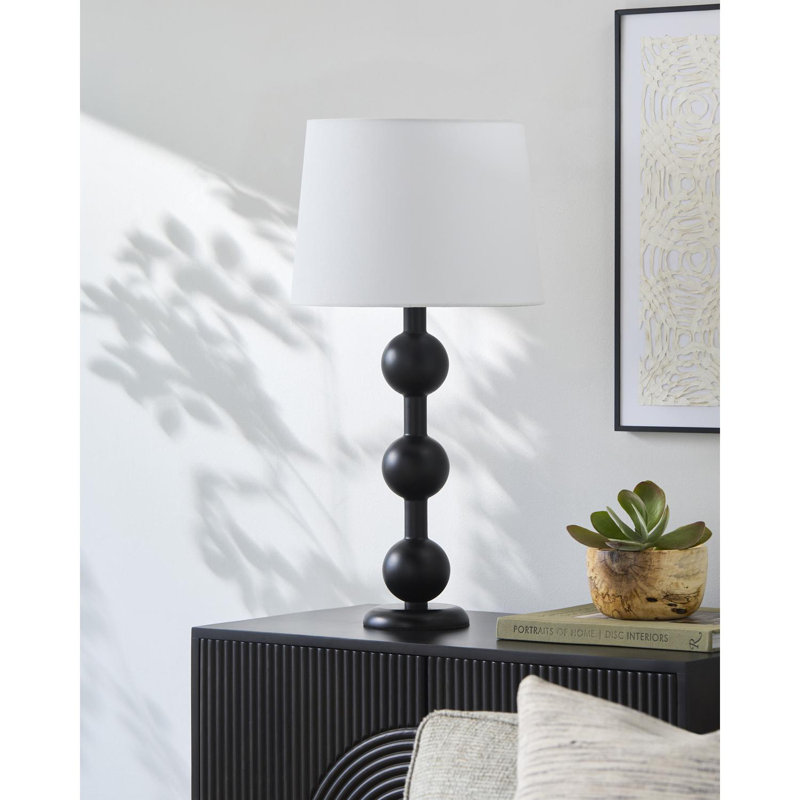 Lampe de table Atilano, Noir, noir, noir, noir