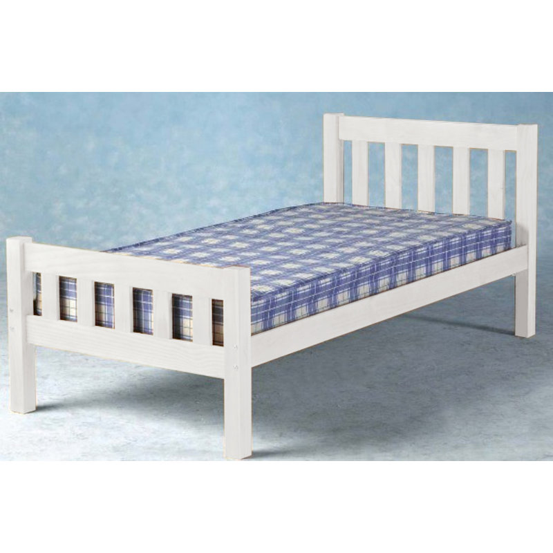 Rochon Solid Wood Bed, Single (3'), White