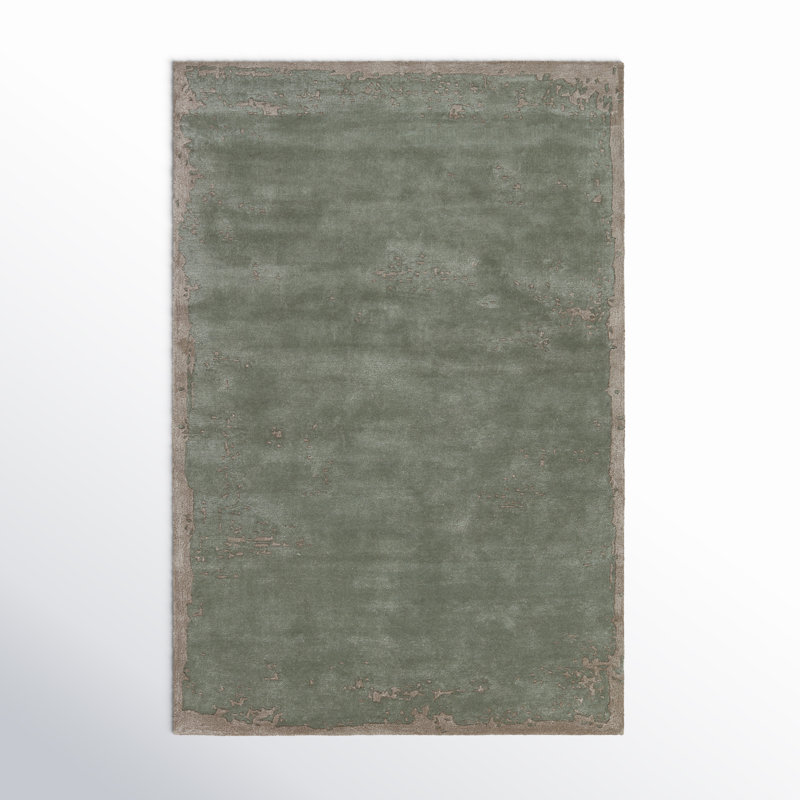 Handmade Abstract Sage/ Taupe Area Rug (10'X14'), Rectangle 6' x 9'